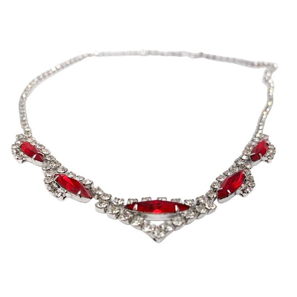 VINTAGE Artistic 1950's Rhinestone Three Piece Glam Parure Jewelry Set - Picture 2 of 11